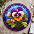 Pansy Circular Glass Suncatcher Worktop Saver